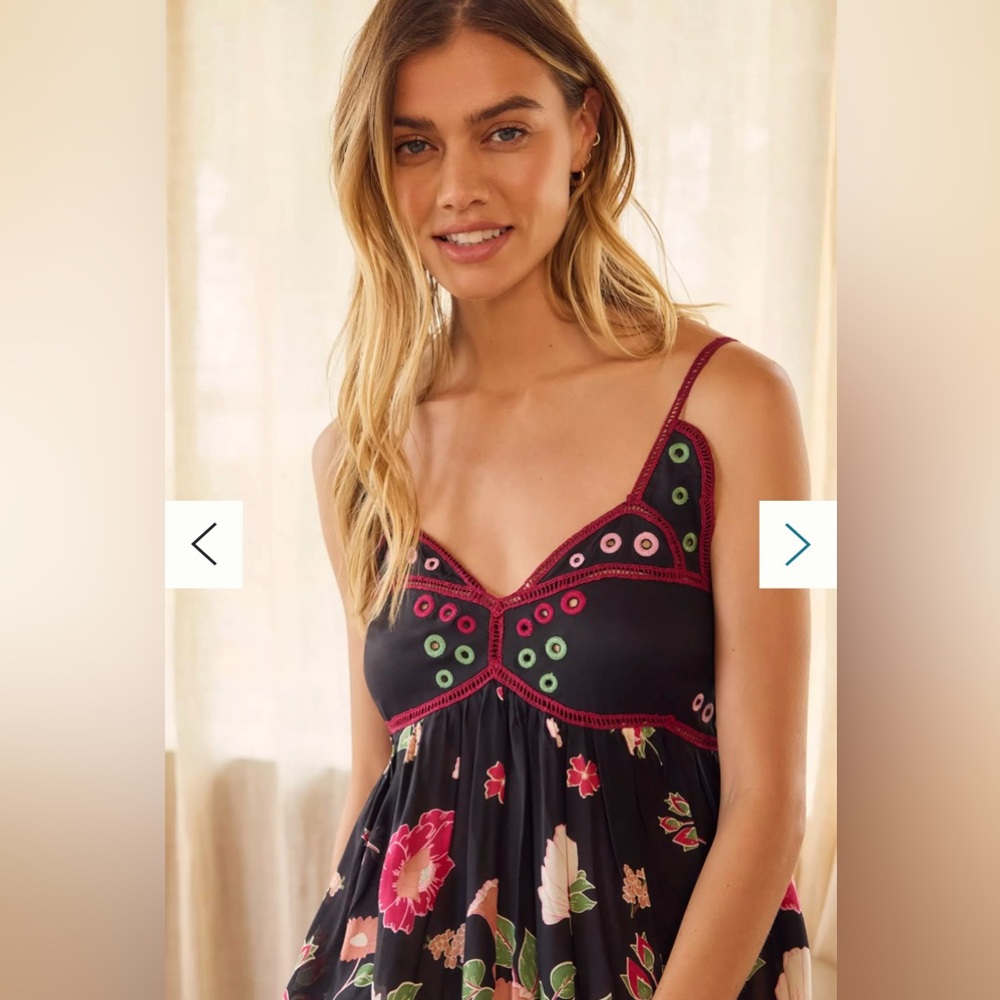 Anthropologie Floral Jumpsuit - Black and Pink - Picture 3 of 12